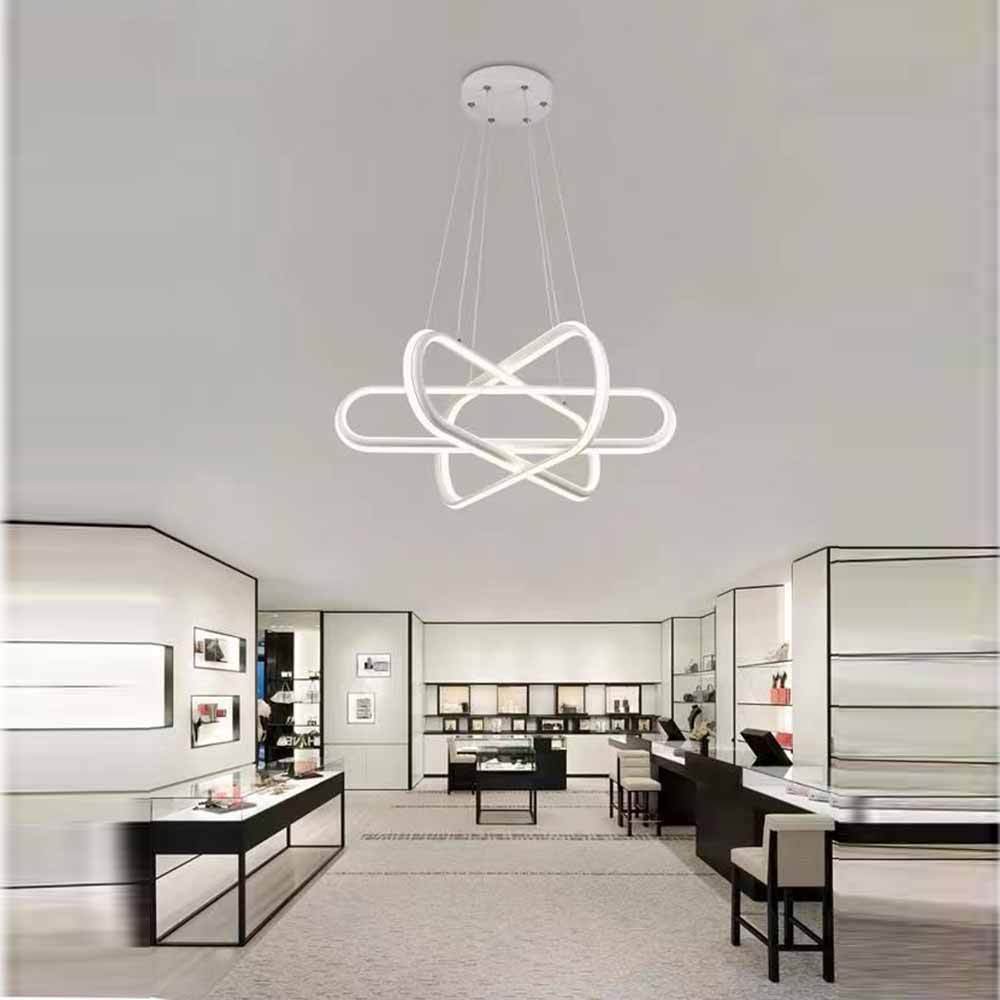 Lampadario sospensione LED bianco – 94W, luce 6500K / 3000K / 4000K - ambraled