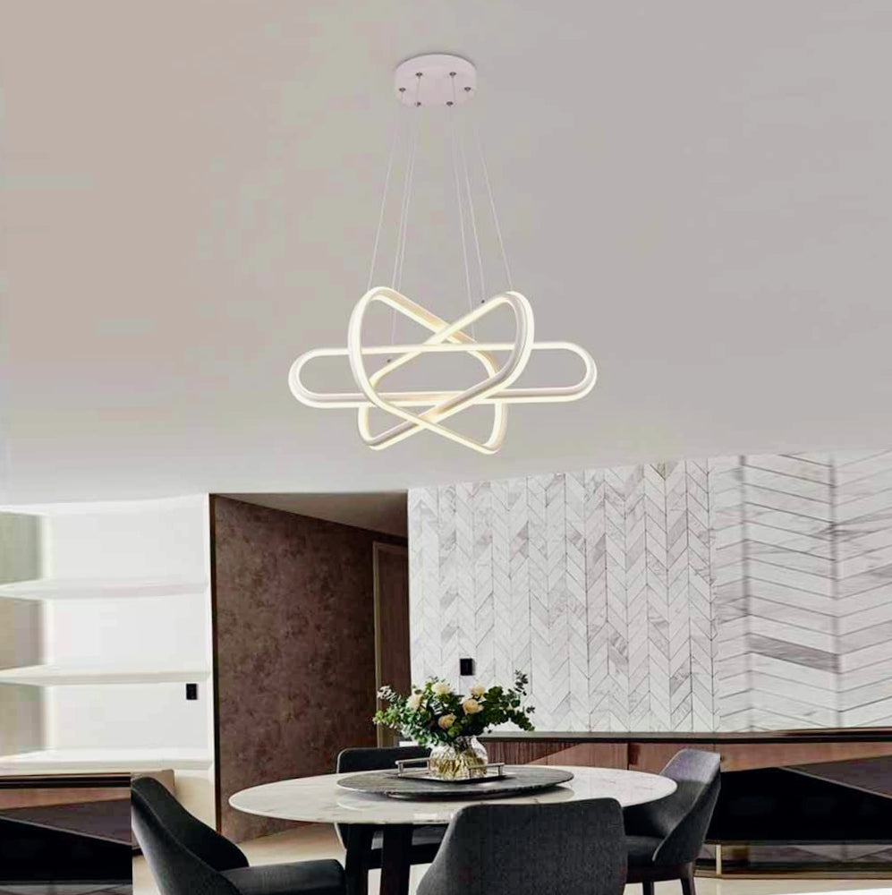 Lampadario sospensione LED bianco – 94W, luce 6500K / 3000K / 4000K - ambraled