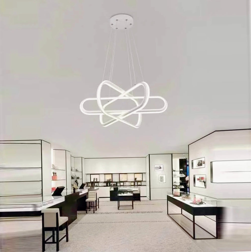 Lampadario sospensione LED bianco – 94W, luce 6500K / 3000K / 4000K - ambraled
