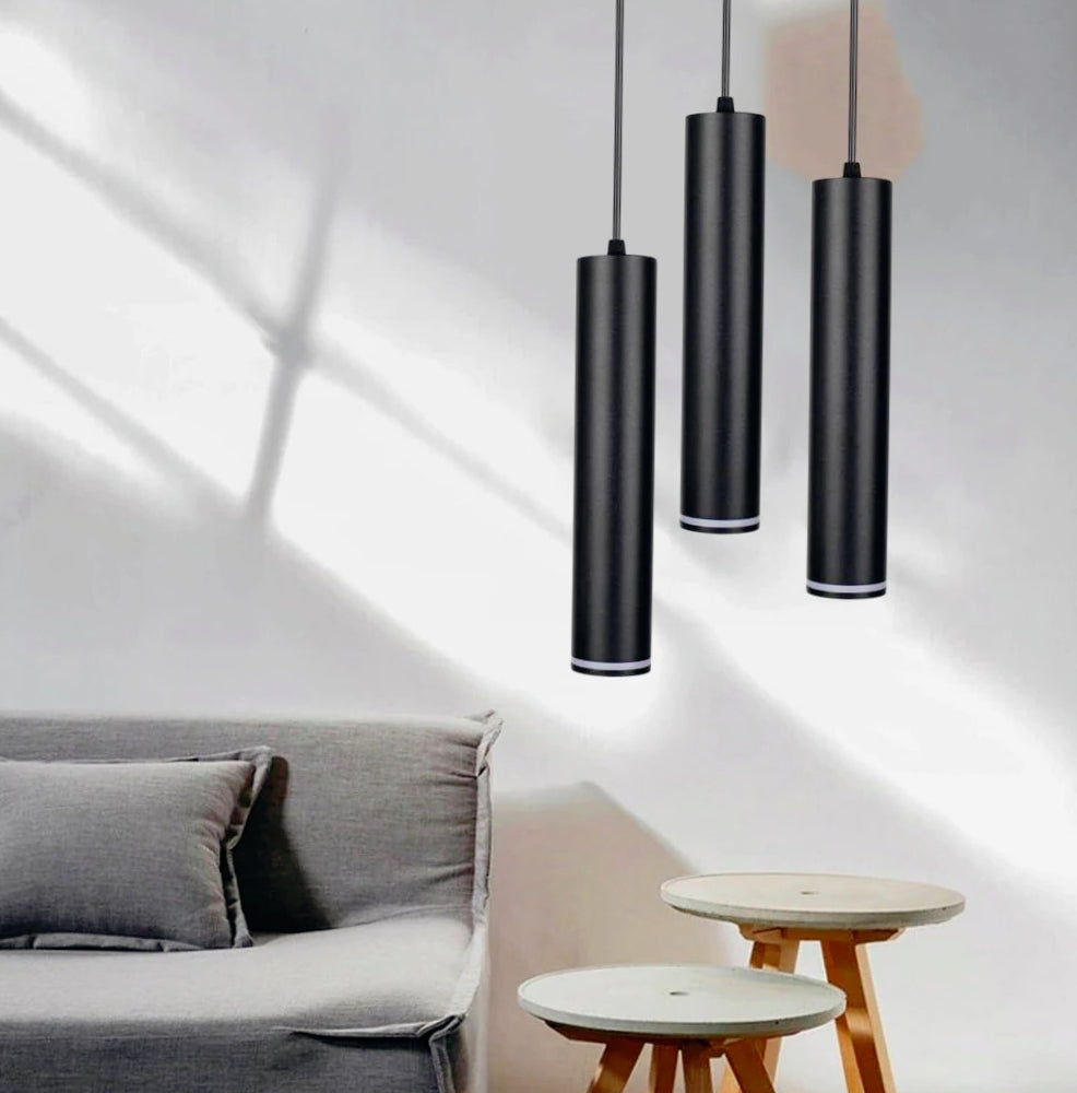 Lampadario a sospensione cilindrico – Attacco GU10, punto luce - ambraled