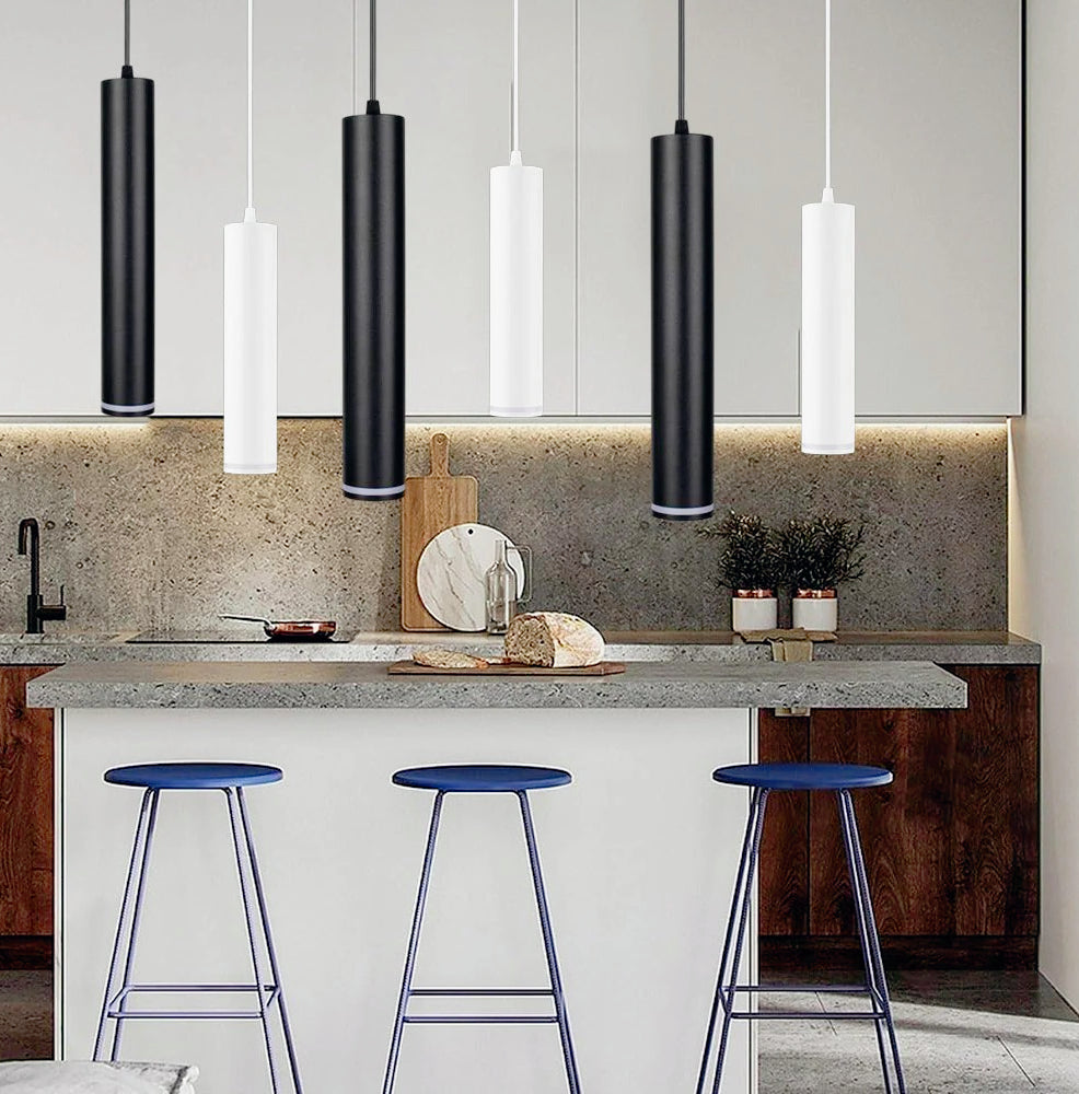 Lampadario a sospensione cilindrico – Attacco GU10, punto luce - ambraled