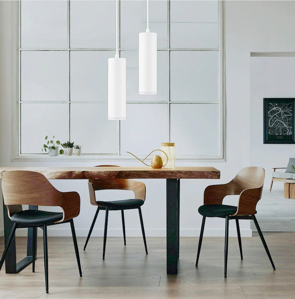 Lampadario a sospensione cilindrico – Attacco GU10, punto luce - ambraled