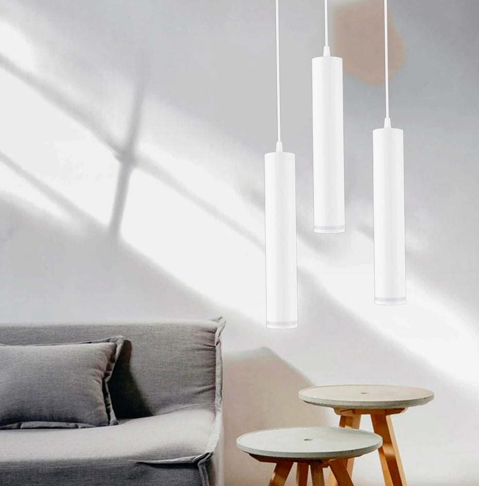 Lampadario a sospensione cilindrico – Attacco GU10, punto luce - ambraled
