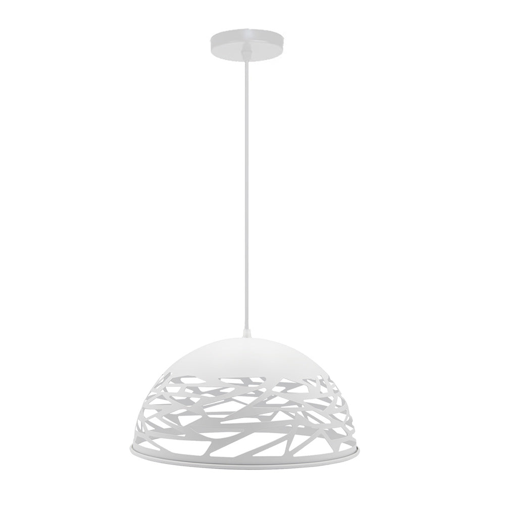 Lampadario a sospensione in metallo traforato – Design contemporaneo, attacco E27 - ambraled