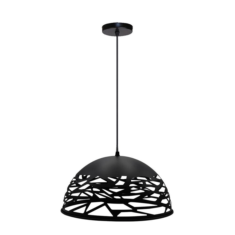 Lampadario a sospensione in metallo traforato – Design contemporaneo, attacco E27 - ambraled
