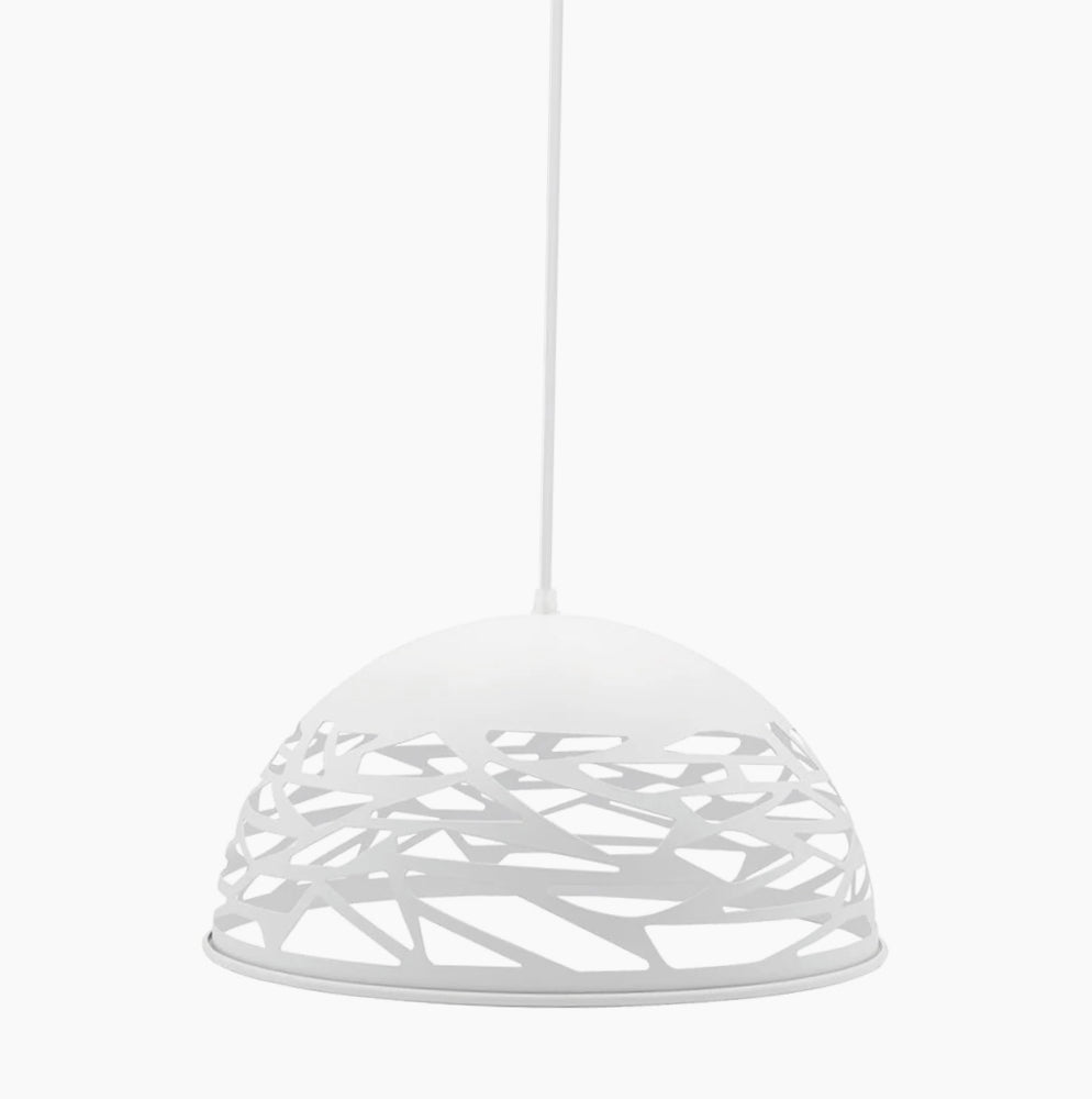 Lampadario a sospensione in metallo traforato – Design contemporaneo, attacco E27 - ambraled