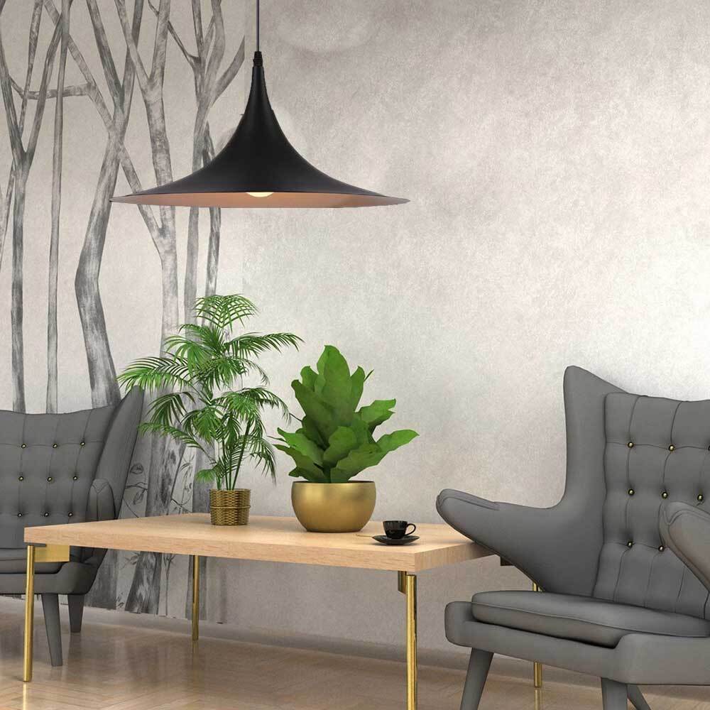 Lampadario contemporaneo nordico – In metallo bianco e nero, attacco E27 - ambraled