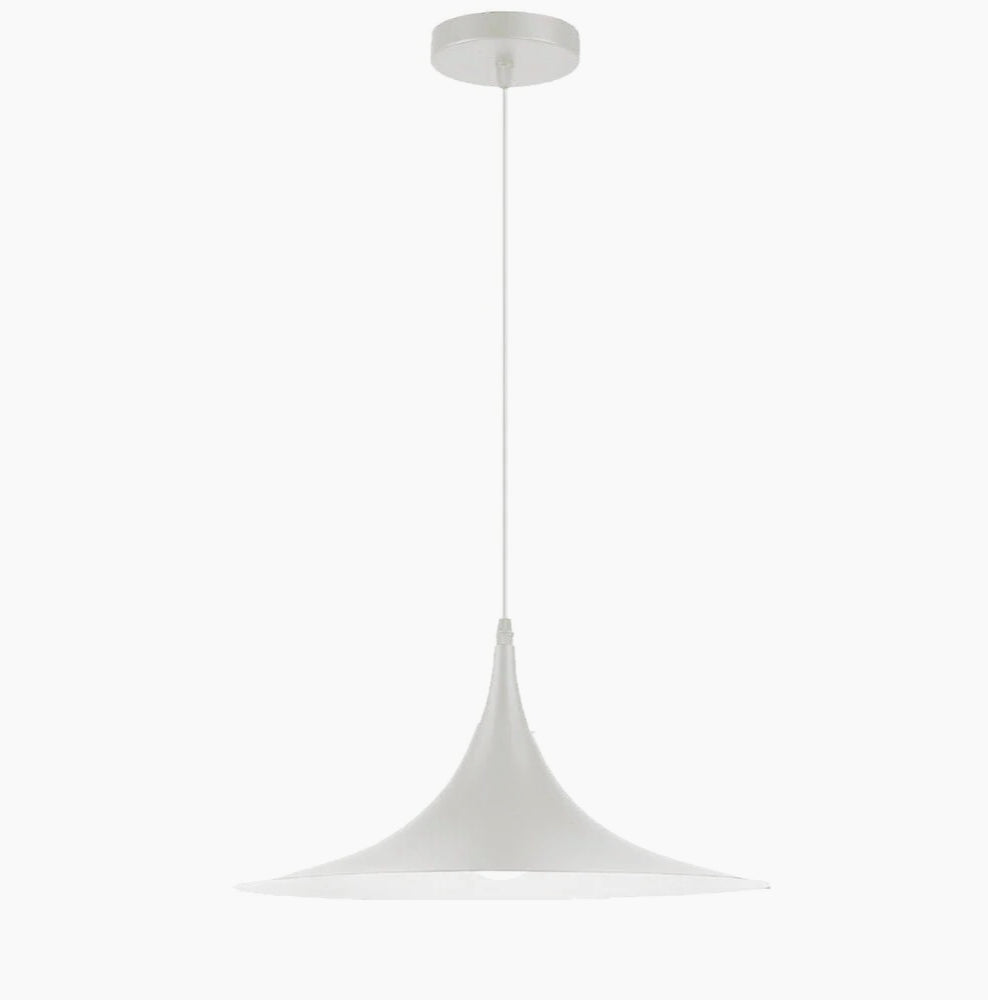 Lampadario contemporaneo nordico – In metallo bianco e nero, attacco E27 - ambraled