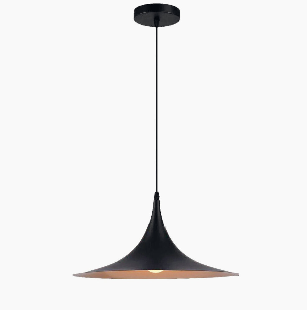 Lampadario contemporaneo nordico – In metallo bianco e nero, attacco E27 - ambraled