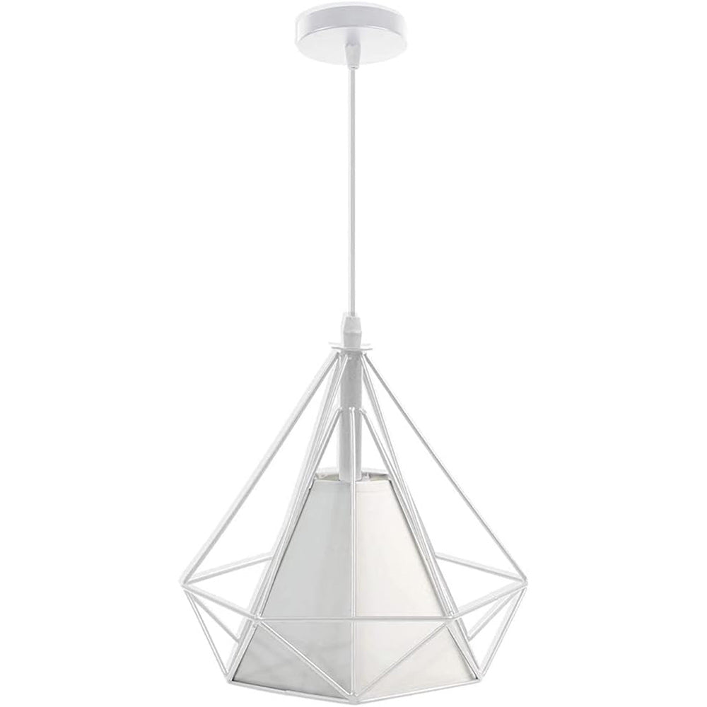 Lampadario da soffitto pendente – Sospensione a forma di diamante, attacco E27 - ambraled