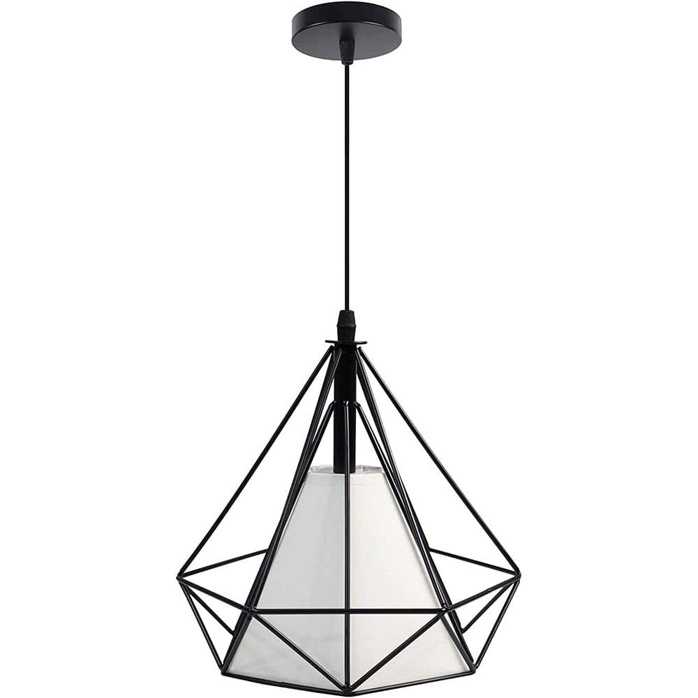 Lampadario da soffitto pendente – Sospensione a forma di diamante, attacco E27 - ambraled