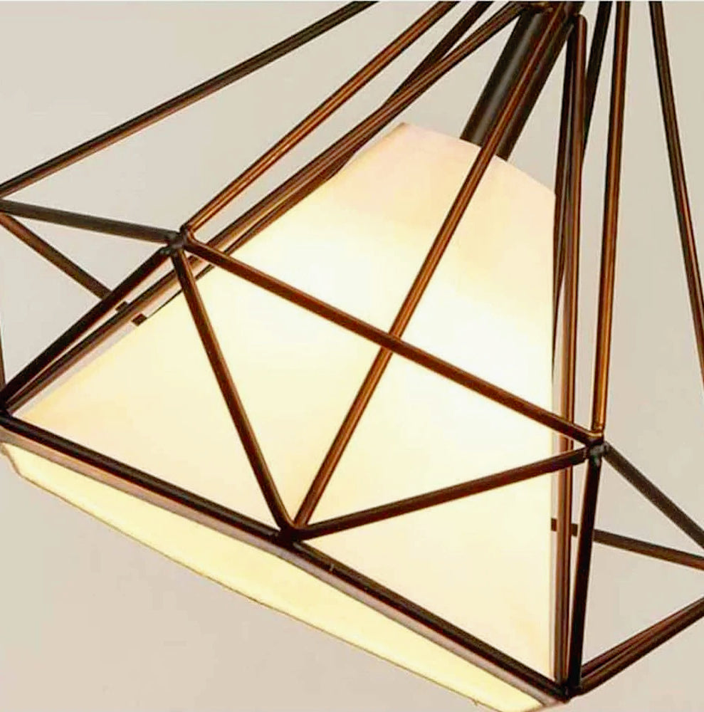 Lampadario da soffitto pendente – Sospensione a forma di diamante, attacco E27 - ambraled