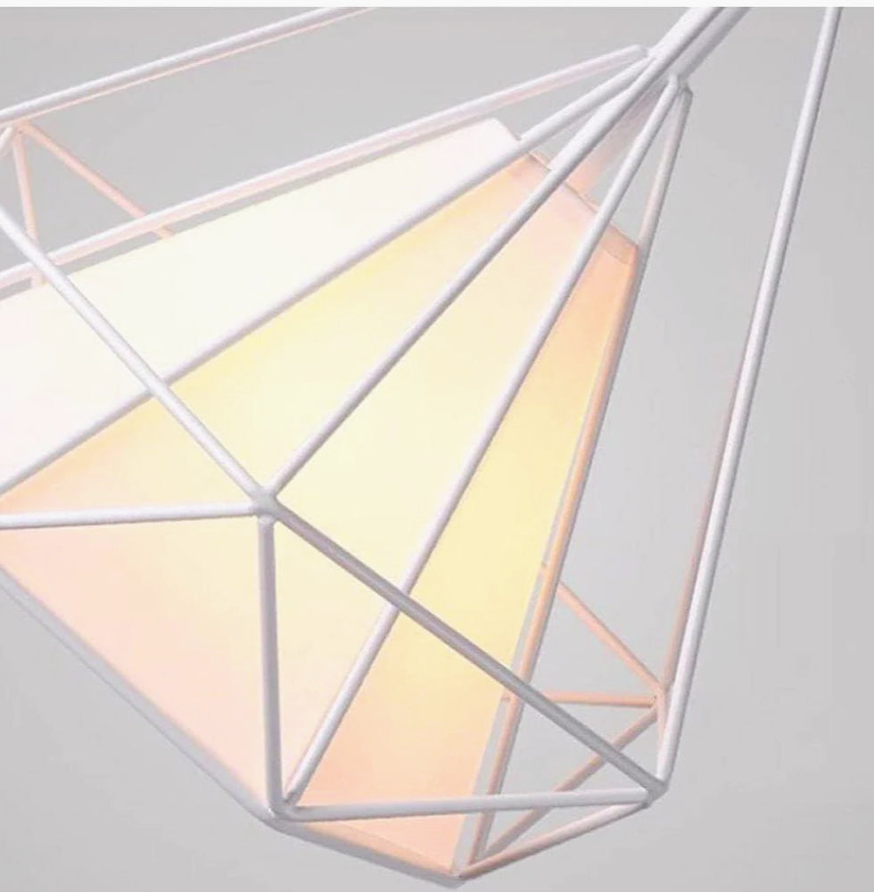 Lampadario da soffitto pendente – Sospensione a forma di diamante, attacco E27 - ambraled
