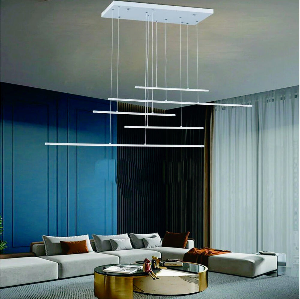 Lampadario LED 38W – Design minimal, 3 colorazioni di luce, tecnologia CCT regolabile - ambraled