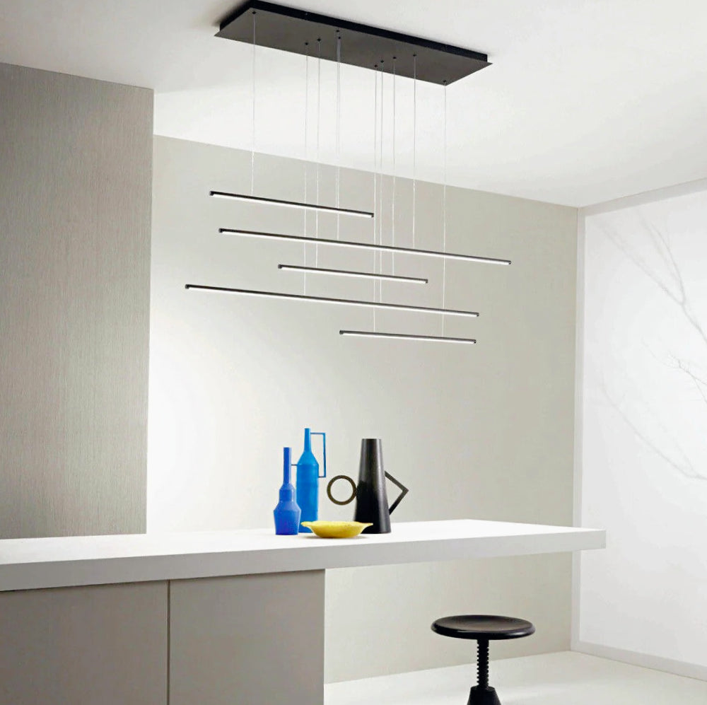 Lampadario LED 38W – Design minimal, 3 colorazioni di luce, tecnologia CCT regolabile - ambraled
