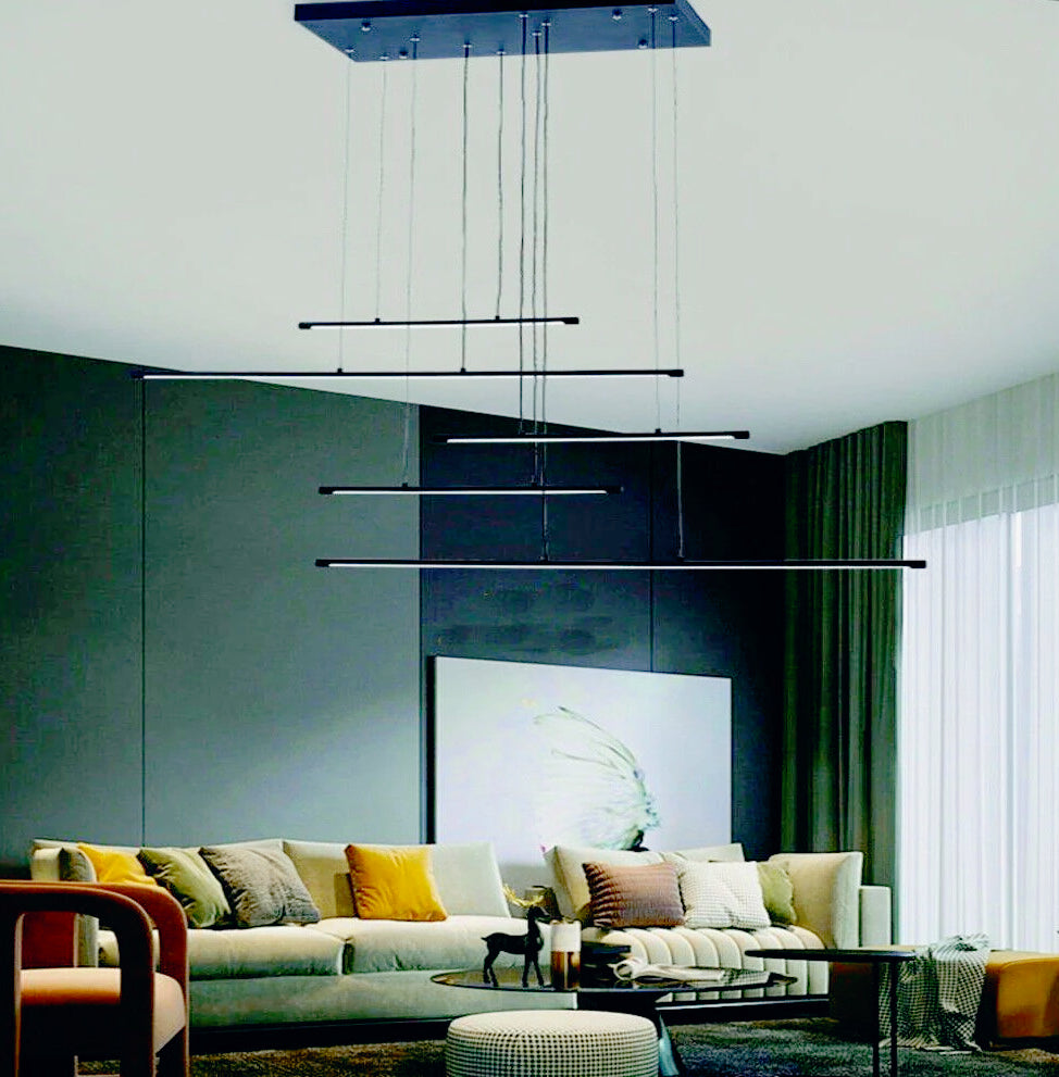 Lampadario LED 38W – Design minimal, 3 colorazioni di luce, tecnologia CCT regolabile - ambraled