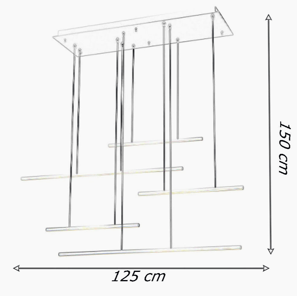 Lampadario LED 38W – Design minimal, 3 colorazioni di luce, tecnologia CCT regolabile - ambraled