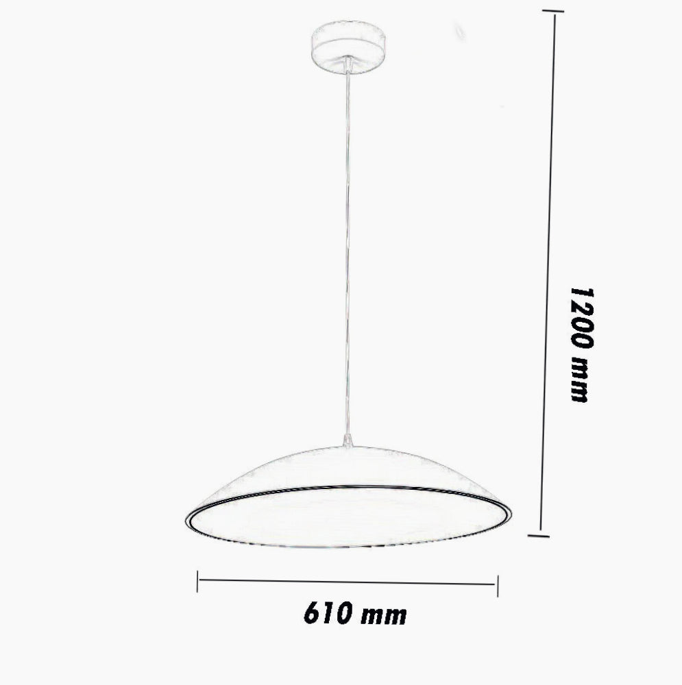 Lampadario LED 46W – 3 colorazioni di luce, dimmerabile con telecomando - ambraled