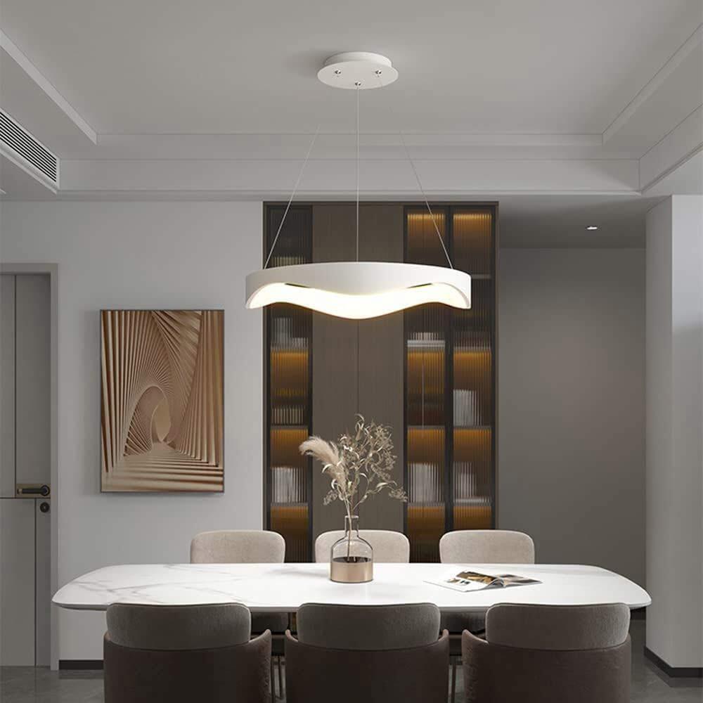 Lampadario LED a onda 38W – 3 colorazioni di luce (6500K / 4000K / 3000K) - ambraled