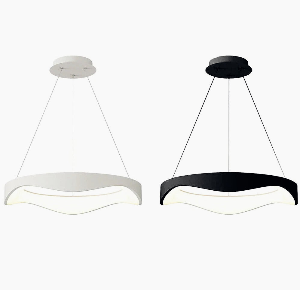 Lampadario LED a onda 38W – 3 colorazioni di luce (6500K / 4000K / 3000K) - ambraled