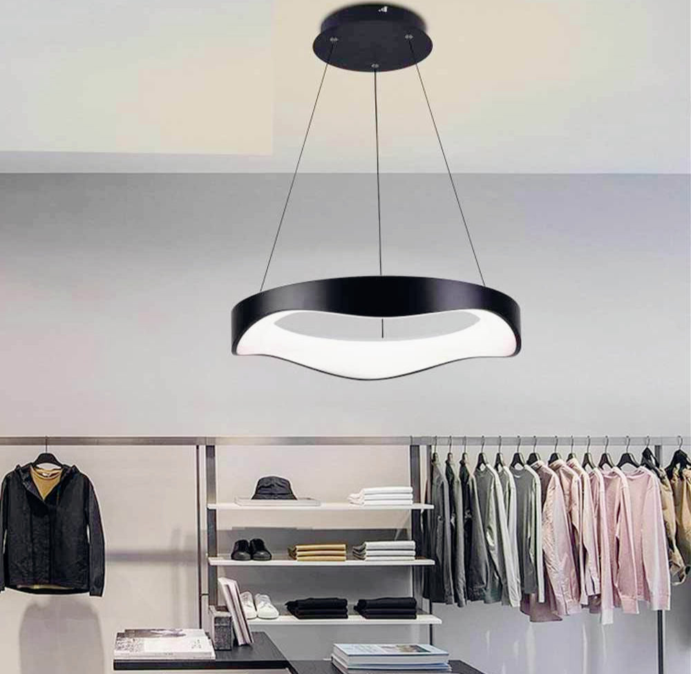 Lampadario LED a onda 38W – 3 colorazioni di luce (6500K / 4000K / 3000K) - ambraled