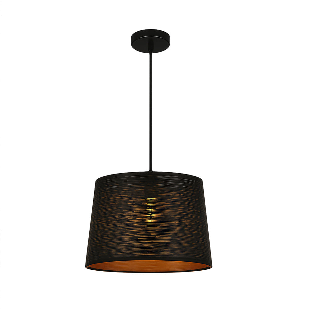 Lampadario minimal a sospensione in metallo – Attacco E27, colore bianco o nero - ambraled