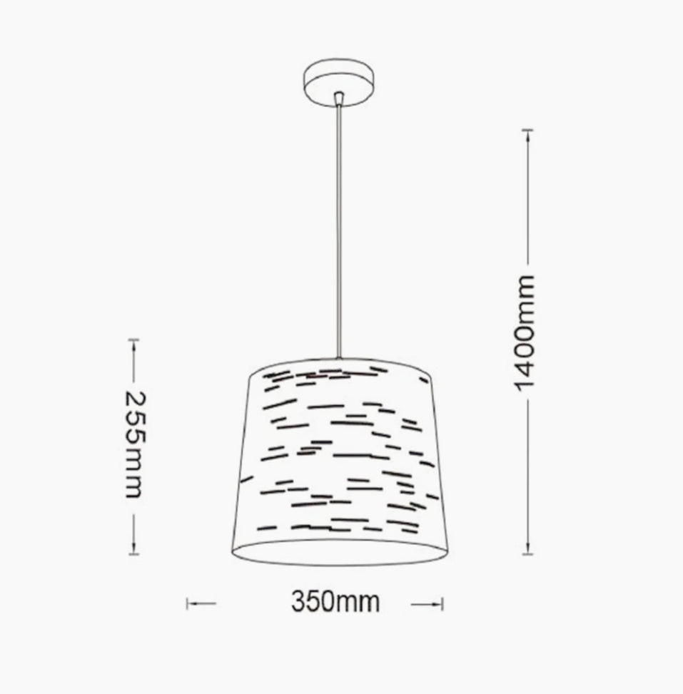 Lampadario minimal a sospensione in metallo – Attacco E27, colore bianco o nero - ambraled