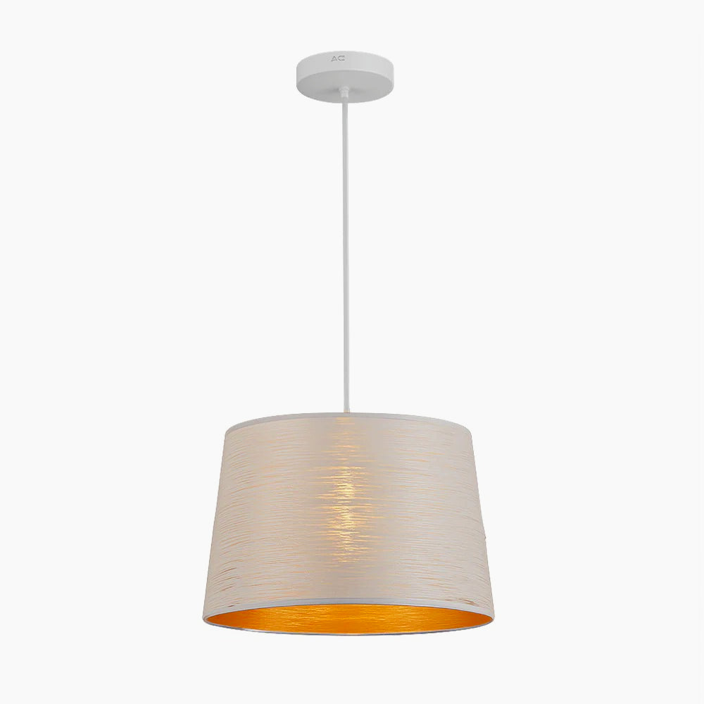 Lampadario minimal a sospensione in metallo – Attacco E27, colore bianco o nero - ambraled