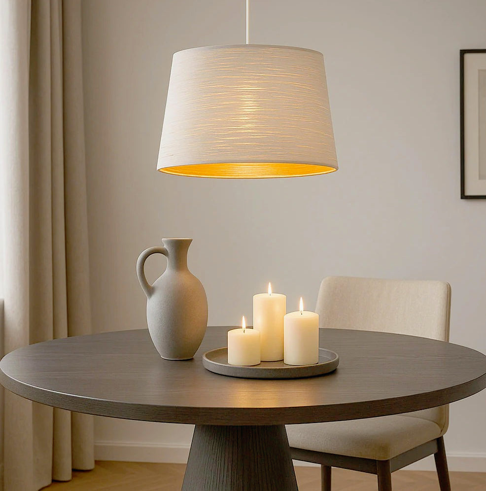 Lampadario minimal a sospensione in metallo – Attacco E27, colore bianco o nero - ambraled