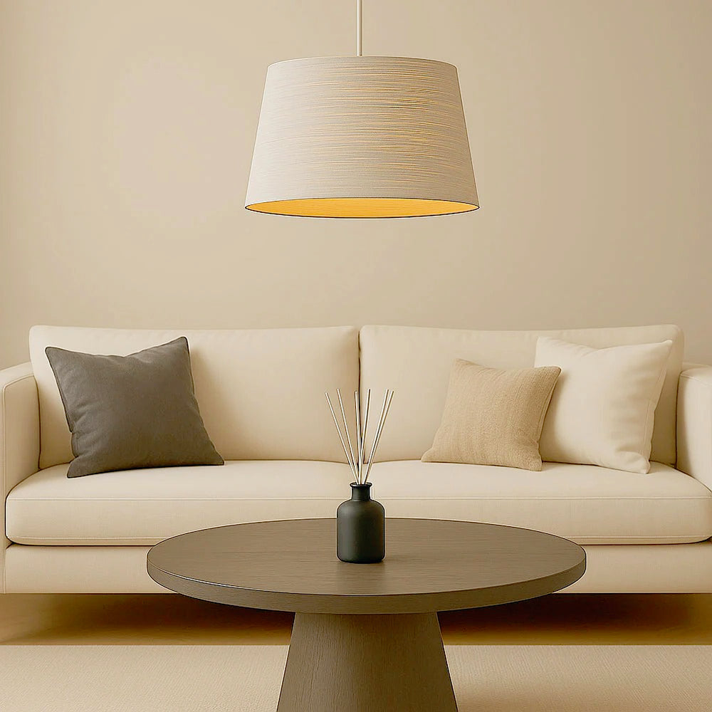 Lampadario minimal a sospensione in metallo – Attacco E27, colore bianco o nero - ambraled
