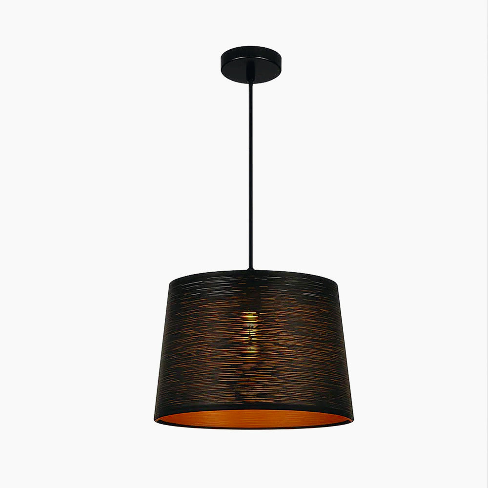 Lampadario minimal a sospensione in metallo – Attacco E27, colore bianco o nero - ambraled