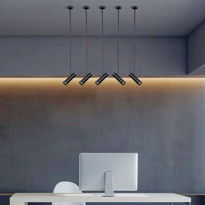 Lampadario ragno a sospensione con 6 corde e portalampade E27 – Design retrò - ambraled