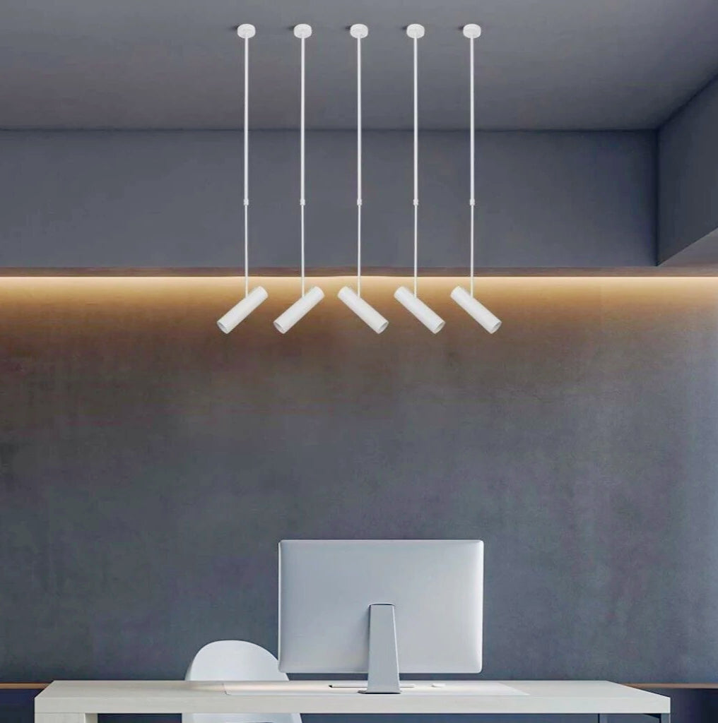 Lampadario ragno a sospensione con 6 corde e portalampade E27 – Design retrò - ambraled