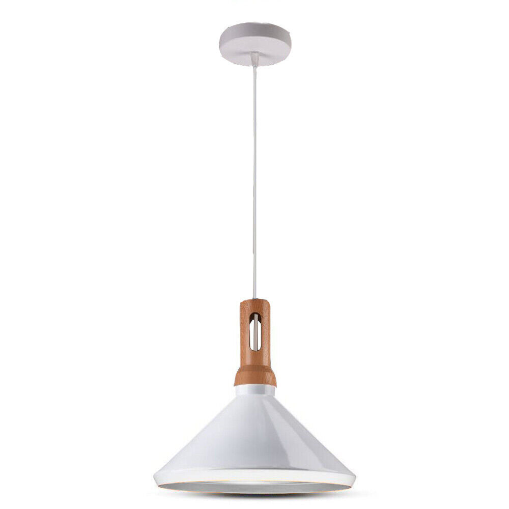 Lampadario stile industriale pendente – Nero e bianco, attacco E27 - ambraled