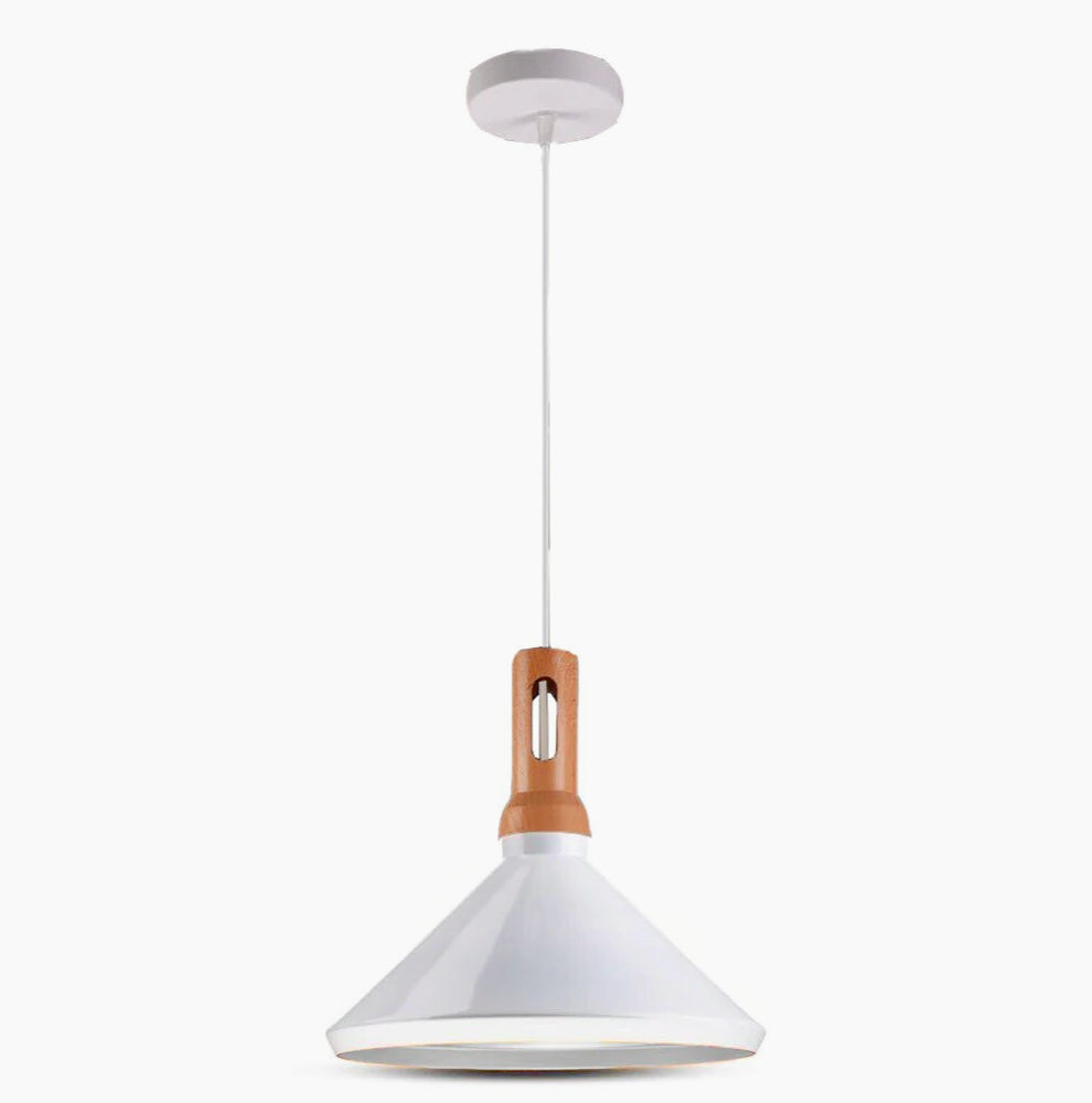 Lampadario stile industriale pendente – Nero e bianco, attacco E27 - ambraled