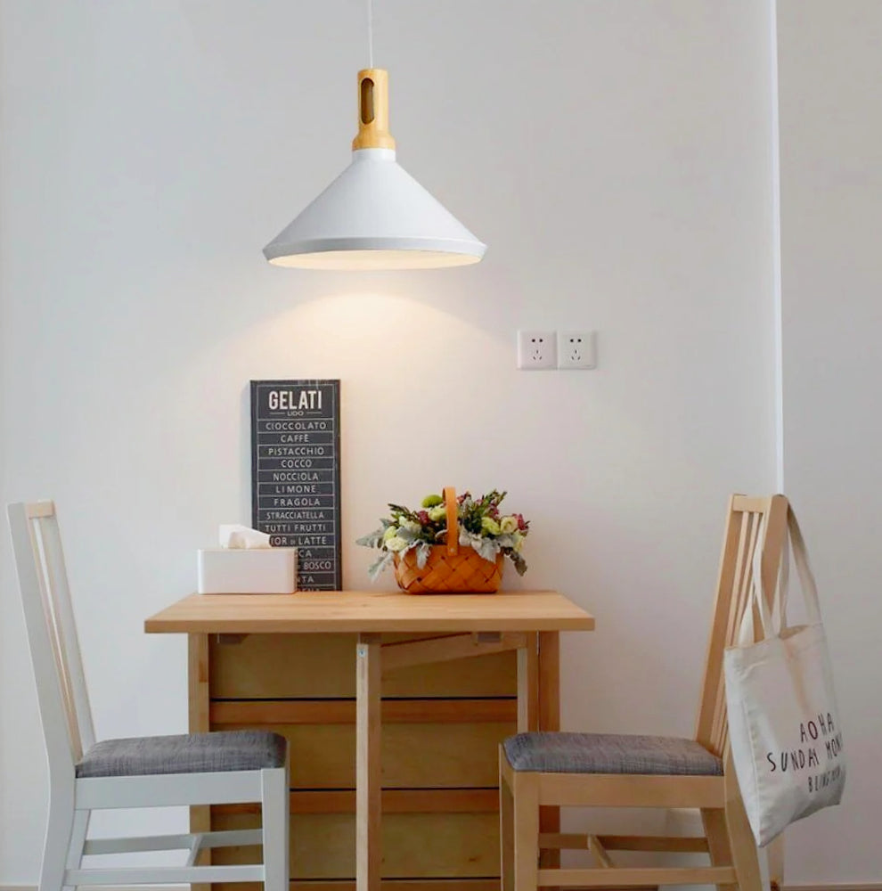 Lampadario stile industriale pendente – Nero e bianco, attacco E27 - ambraled