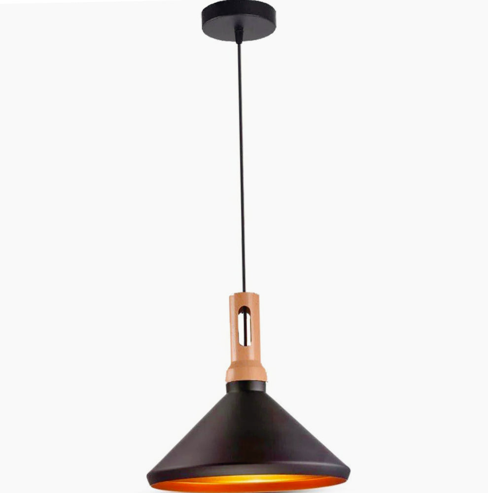 Lampadario stile industriale pendente – Nero e bianco, attacco E27 - ambraled