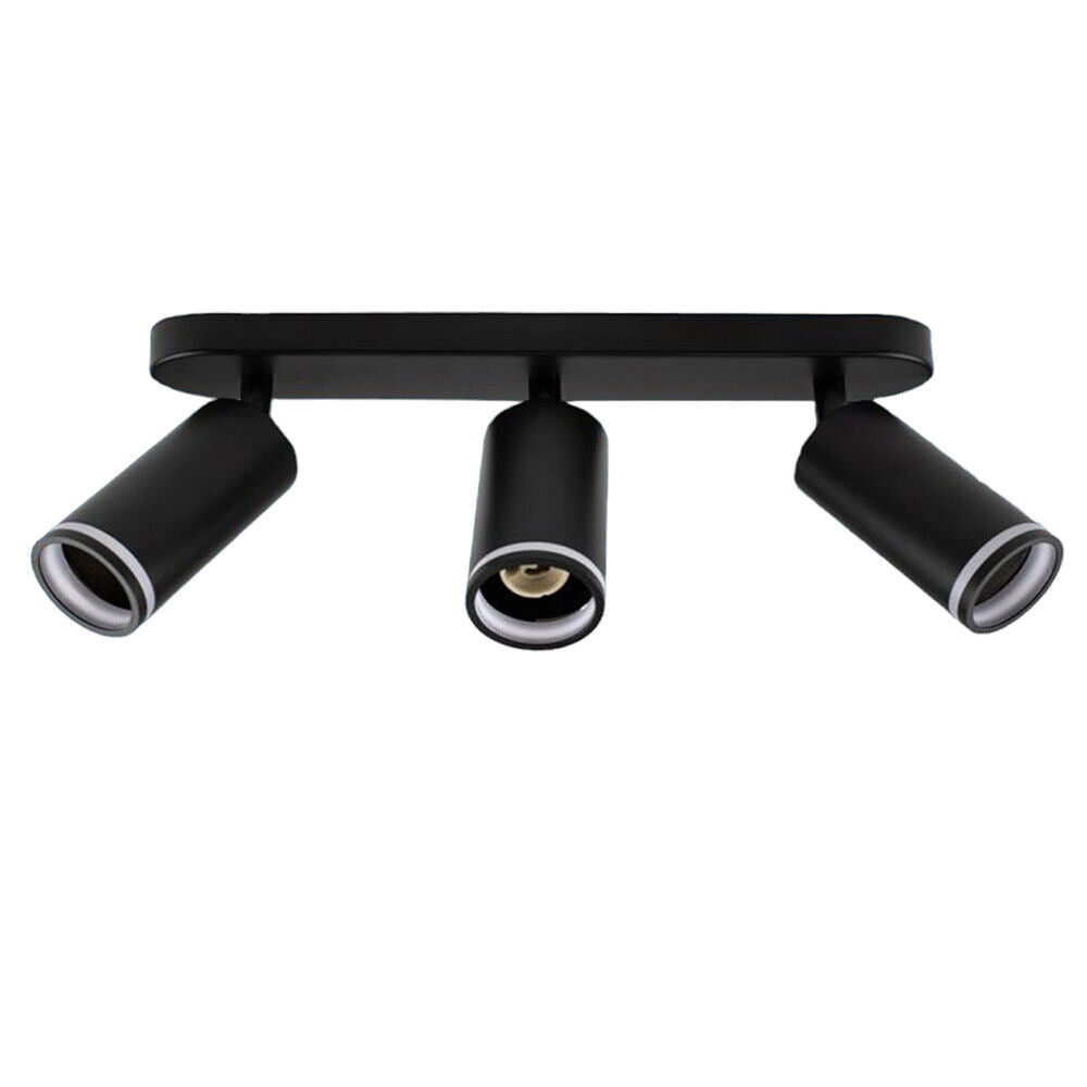 Plafoniera orientabile 3 diffusori GU10 (da soffitto o parete) - ambraled