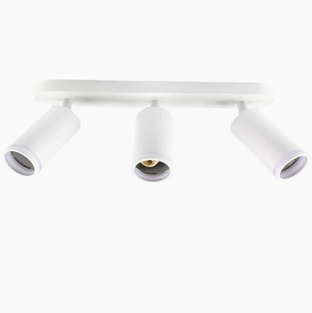Plafoniera orientabile 3 diffusori GU10 (da soffitto o parete) - ambraled
