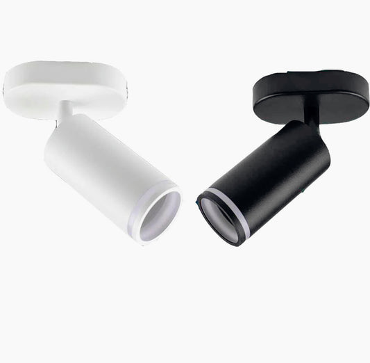 Plafoniera orientabile a 1 diffusore GU10 (installazione su soffitto o parete) - ambraled