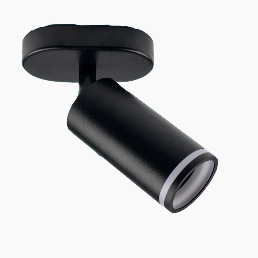 Plafoniera orientabile a 1 diffusore GU10 (installazione su soffitto o parete) - ambraled