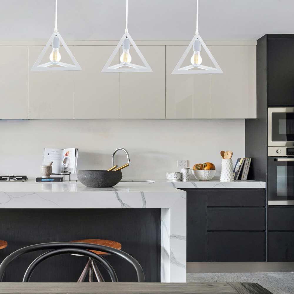Lampadario da soffitto a sospensione – Design 3D stile geometrico, attacco E27 - ambraled