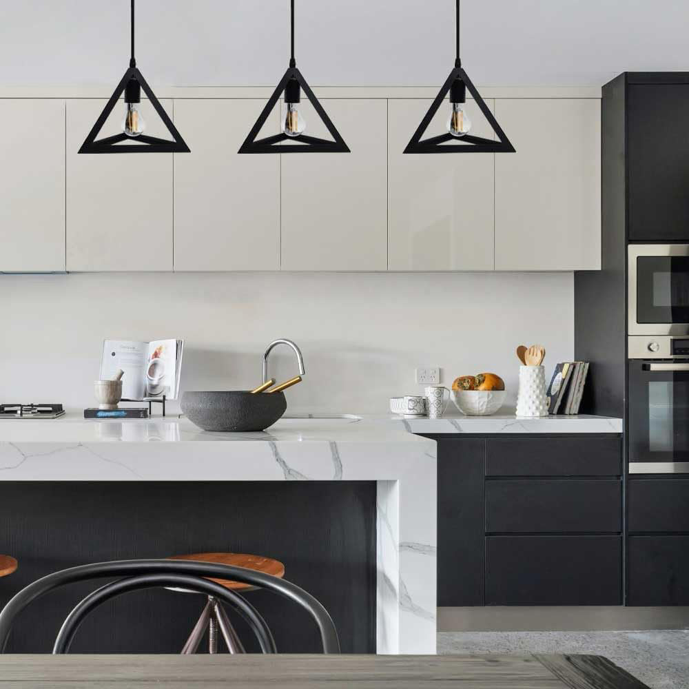 Lampadario da soffitto a sospensione – Design 3D stile geometrico, attacco E27 - ambraled