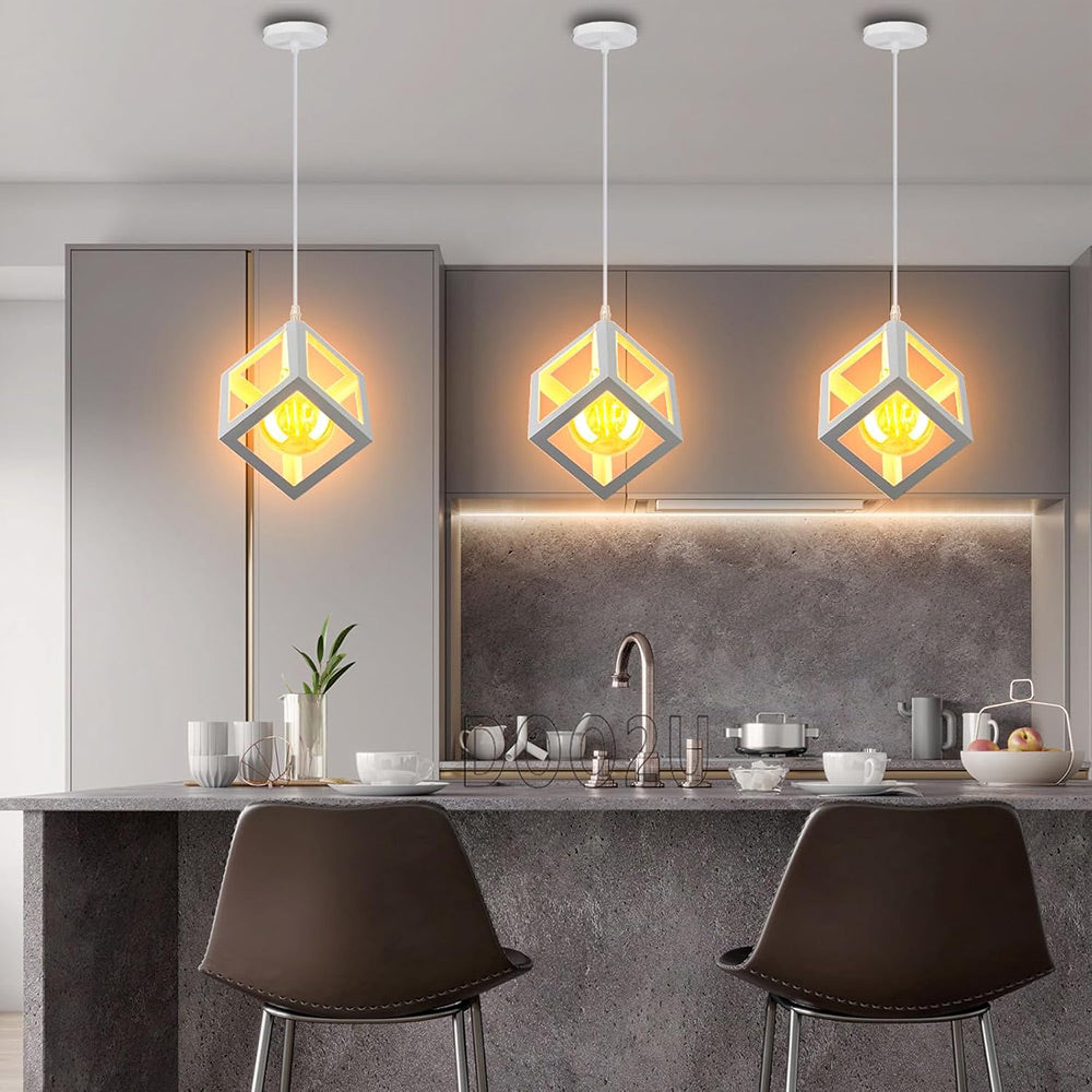 Lampadario da soffitto a sospensione – Design 3D stile geometrico, attacco E27 - ambraled