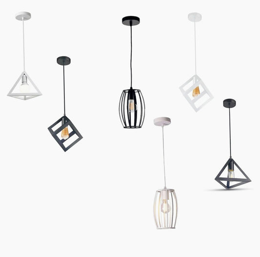 Lampadario da soffitto a sospensione – Design 3D stile geometrico, attacco E27 - ambraled