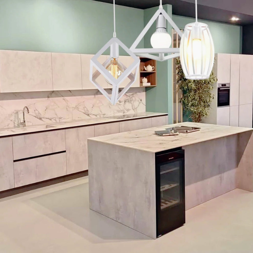 Lampadario da soffitto a sospensione – Design 3D stile geometrico, attacco E27 - ambraled