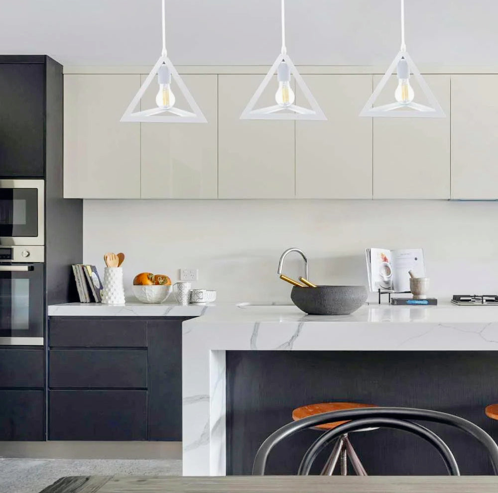 Lampadario da soffitto a sospensione – Design 3D stile geometrico, attacco E27 - ambraled