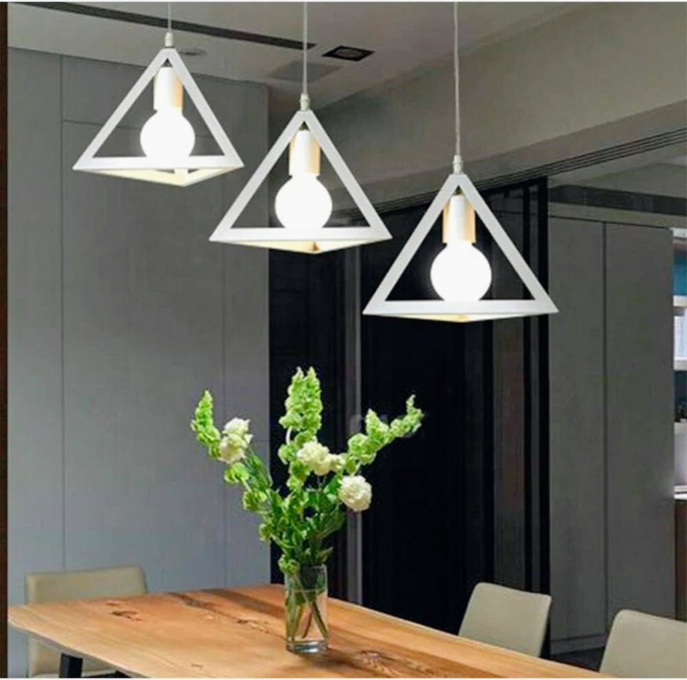 Lampadario da soffitto a sospensione – Design 3D stile geometrico, attacco E27 - ambraled