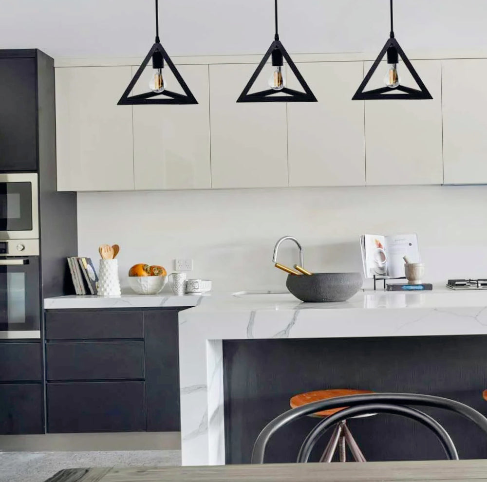 Lampadario da soffitto a sospensione – Design 3D stile geometrico, attacco E27 - ambraled