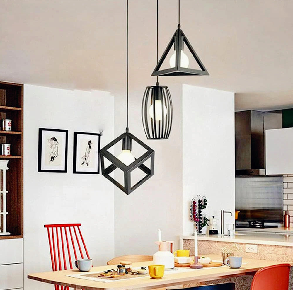 Lampadario da soffitto a sospensione – Design 3D stile geometrico, attacco E27 - ambraled